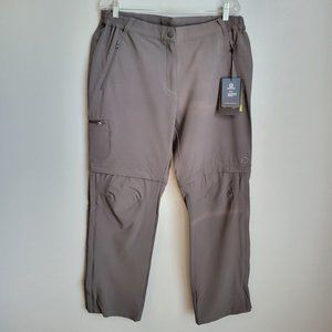 Outdoor Venture Women Mid-Rise Zip-off Straight Leg Pants Gray Size 16 New with